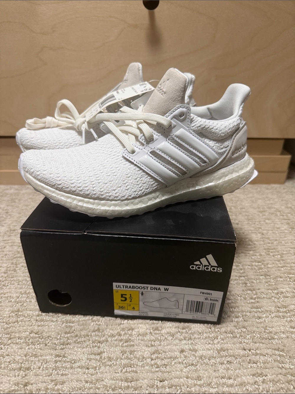 NWT adidas Women’s Ultraboost DNA Sneakers - White/Cream